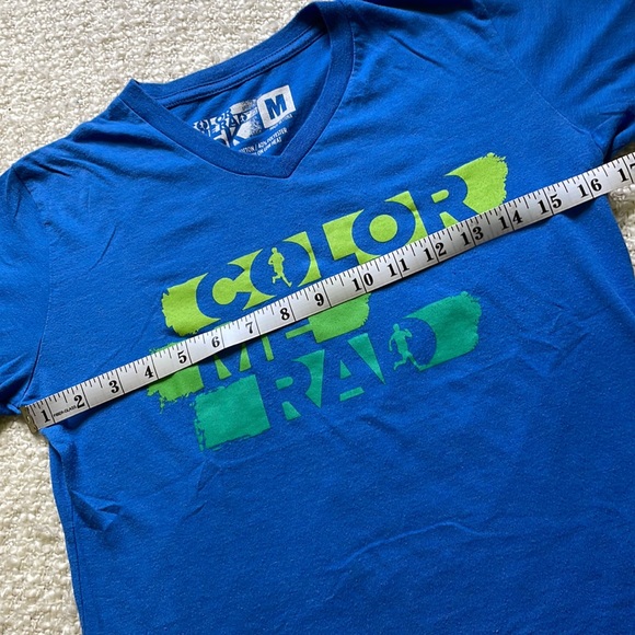 🏃🏻‍♀️ COLOR ME RAD SIZE MEDIUM BLUE TEE SHIRT - Picture 6 of 7